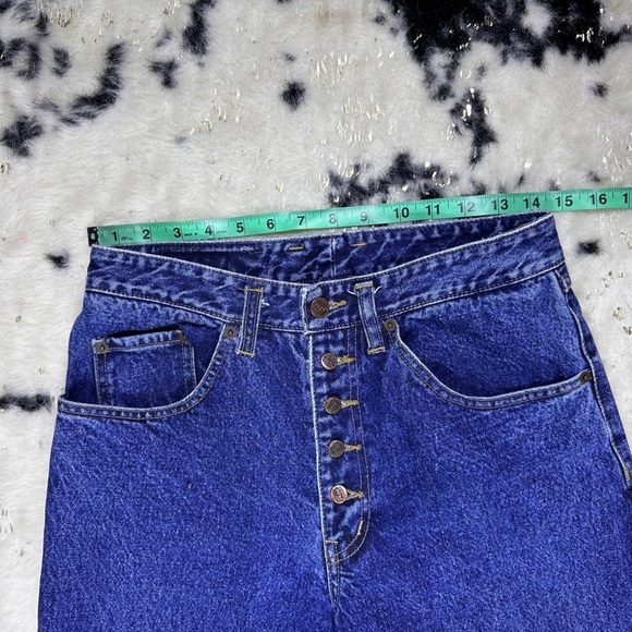 Pepe Jeans 80s Vintage Button Fly Acid Washed High Rise Denim Jeans Size 29 - Picture 2 of 10